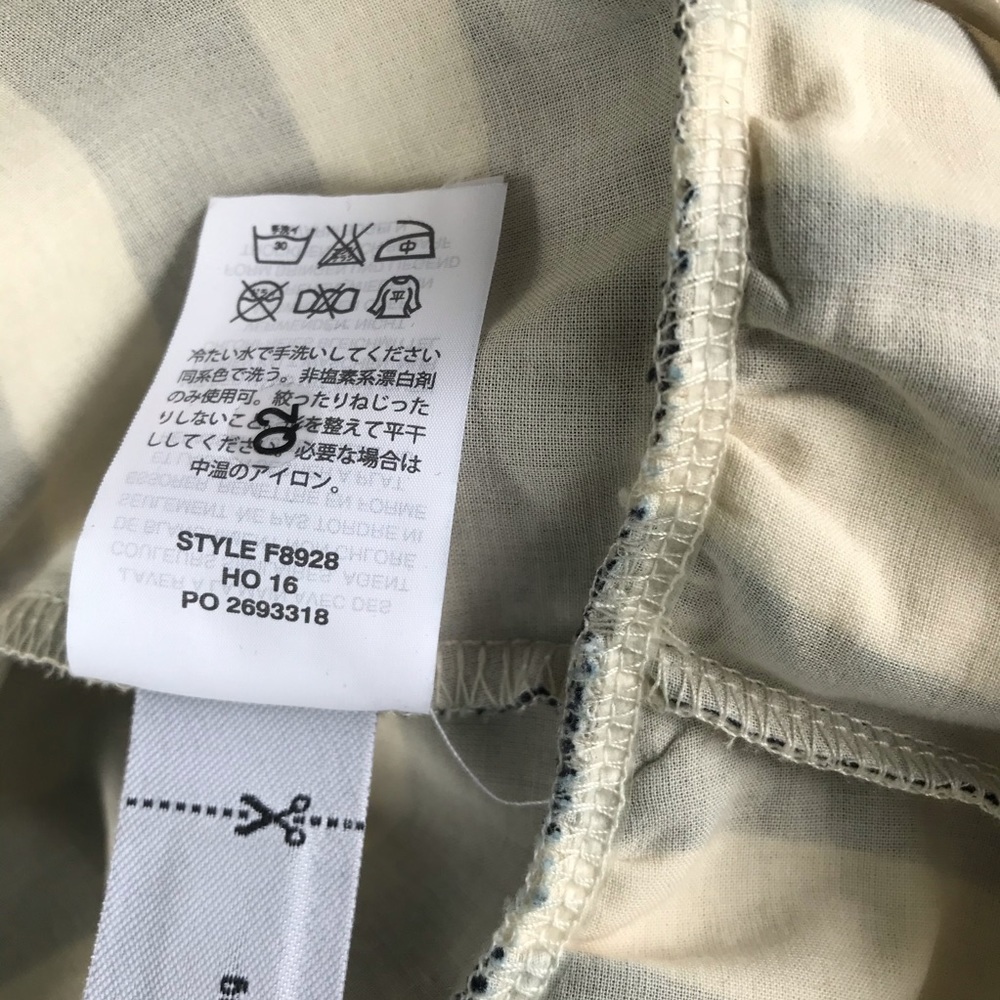 J Crew asymmetrical ruffle striped top size XS T93 - Picture 8 of 8